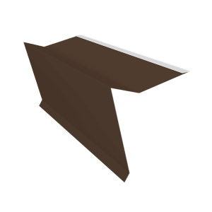 Планка ветровая для мягкой кровли 60х30х90 Фартук фронтонный S5 0,45 Drap TR RAL 8017 шоколад (2м)