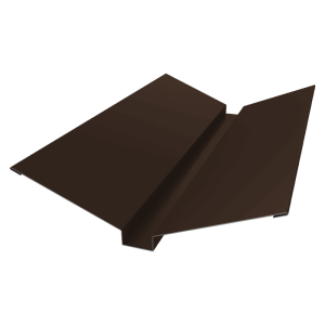 Планка ендовы верхней 115х30х115 0,5 Satin Matt RAL 8017 шоколад (2м)
