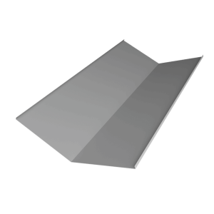 Планка ендовы нижней 300х300 0,5 Satin с пленкой RAL 9006 бело-алюминиевый (2м)