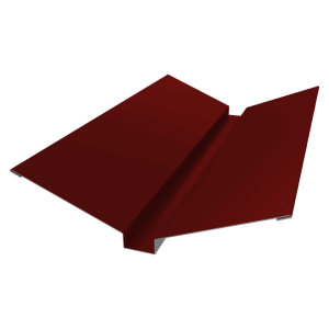 Планка ендовы верхней 115х30х115 0,5 Satin с пленкой RAL 3011 коричнево-красный (2м)