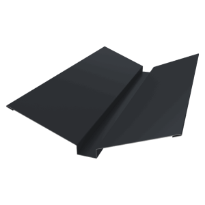 Планка ендовы верхней 115х30х115 0,45 Drap-double TX RAL 7024 мокрый асфальт (2м)
