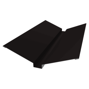 Планка ендовы верхней 115х30х115 0,5 Satin с пленкой RAL 9005 черный (2м)