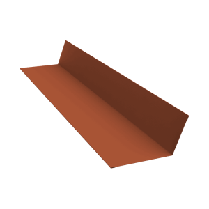 Планка примыкания 90х140 0,5 Satin с пленкой RAL 8004 терракота (2м)