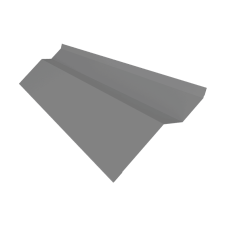 Планка примыкания внакладку Фартук S6 пристенный накладной 0,5 Satin с пленкой RAL 9006 бело-алюминиевый (2м)