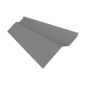 Планка примыкания внакладку Фартук S6 пристенный накладной 0,5 Satin с пленкой RAL 9006 бело-алюминиевый (2м)