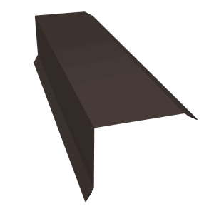 Планка торцевая 80х100 0,5 Satin Matt RR 32 темно-коричневый (2м)