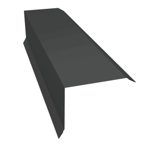 Планка торцевая 80х100 0,5 GreenCoat Pural BT, matt RR2H3 (RAL 7016 антрацитово-серый) (2м)