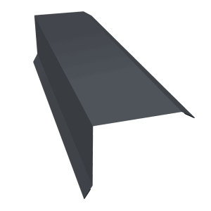Планка торцевая 80х100 0,5 Satin с пленкой RAL 7024 мокрый асфальт (2м)