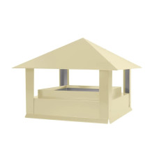 Дымник на трубу Стандарт 510х510мм RAL 1014 Слоновая кость