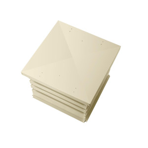 Дымник на трубу Хай-Тек с плоской крышей 510х510мм RAL 1015 Светлая слоновая кость