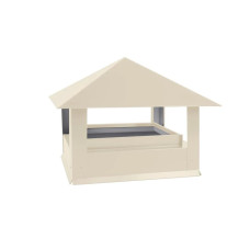 Дымник на трубу Стандарт 510х510мм RAL 1015 Светлая слоновая кость