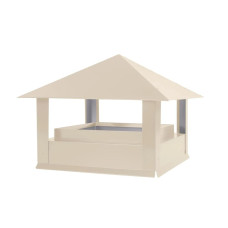 Дымник на трубу Стандарт 510х510мм RAL 1015 Светлая слоновая кость