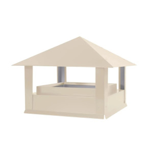 Дымник на трубу Стандарт 390х520мм RAL 1015 Светлая слоновая кость