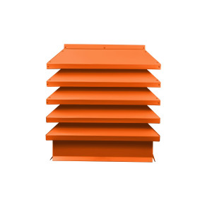 Дымник на трубу Модерн 640х640мм RAL 2004 Оранжевый