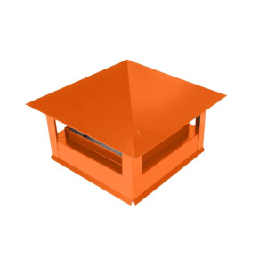 Дымник на трубу Стандарт 640х640мм RAL 2004 Оранжевый