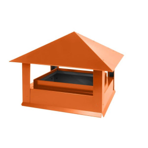 Дымник на трубу Стандарт 640х640мм RAL 2004 Оранжевый