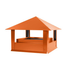 Дымник на трубу Стандарт 510х510мм RAL 2004 Оранжевый