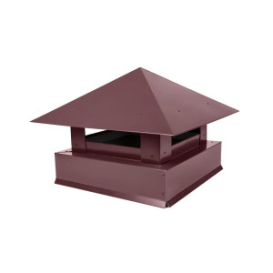 Дымник на трубу Классика 510х510мм RAL 3005 Красное Вино