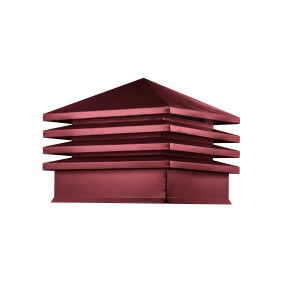 Дымник на трубу Хай-Тек скатная крыша 520х520мм RAL 3005 Красное Вино