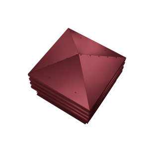 Дымник на трубу Хай-Тек скатная крыша 520х520мм RAL 3005 Красное Вино