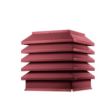 Дымник на трубу Модерн 390х390мм RAL 3005 Красное Вино