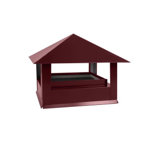 Дымник на трубу Стандарт 640х640мм RAL 3005 Красное Вино