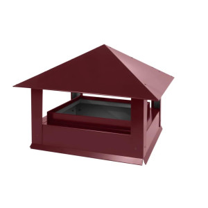 Дымник на трубу Стандарт 640х640мм RAL 3005 Красное Вино