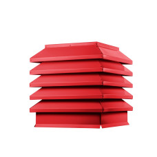 Дымник на трубу Модерн 390х390мм RAL 3020 Транспортный красный