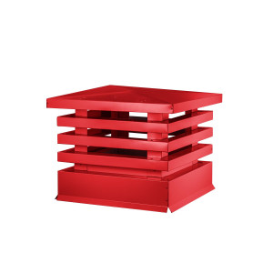 Дымник на трубу Техно 640х640мм RAL 3020 Транспортный красный