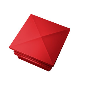 Дымник на трубу Техно 640х640мм RAL 3020 Транспортный красный