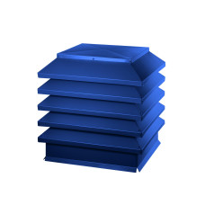 Дымник на трубу Модерн 390х390мм RAL 5005 Сигнальный синий