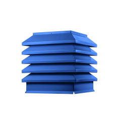 Дымник на трубу Модерн 390х390мм RAL 5005 Сигнальный синий