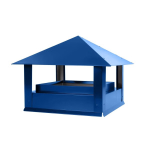 Дымник на трубу Стандарт 640х640мм RAL 5005 Сигнальный синий