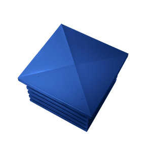 Дымник на трубу Техно Люкс 390х390мм RAL 5005 Сигнальный синий