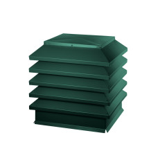 Дымник на трубу Модерн 390х390мм RAL 6005 Зеленый мох