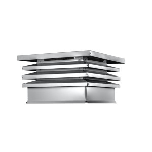 Дымник на трубу Хай-Тек с плоской крышей 390х520мм RAL 7004 Сигнальный серый