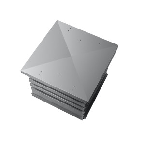 Дымник на трубу Хай-Тек с плоской крышей 390х520мм RAL 7004 Сигнальный серый