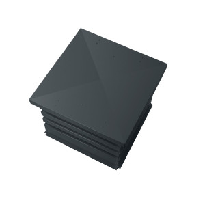 Дымник на трубу Хай-Тек с плоской крышей 390х520мм RAL 7016 МАТОВЫЙ Серый антрацит