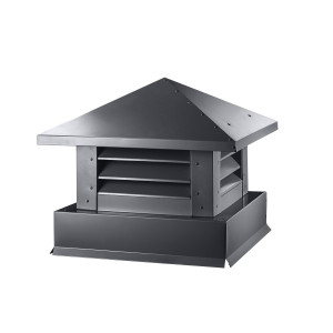 Дымник на трубу Аэро 390х390мм RAL 7024 Серый графит