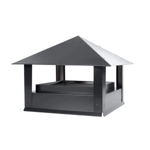 Дымник на трубу Стандарт 520х520мм RAL 7024 Серый графит