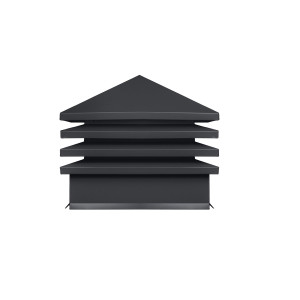 Дымник на трубу Хай-Тек скатная крыша 510х510мм RAL 7024 МАТОВЫЙ Серый графит