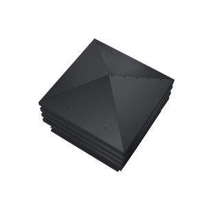 Дымник на трубу Хай-Тек скатная крыша 510х510мм RAL 7024 МАТОВЫЙ Серый графит