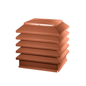 Дымник на трубу Модерн 640х640мм RAL 8004 Терракот