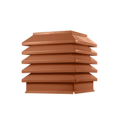 Дымник на трубу Модерн 390х390мм RAL 8004 Терракот