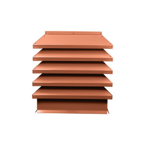 Дымник на трубу Модерн 640х640мм RAL 8004 Терракот