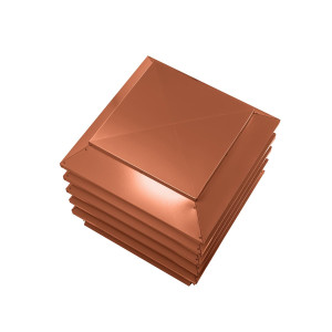 Дымник на трубу Модерн 640х640мм RAL 8004 Терракот