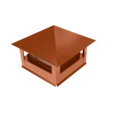 Дымник на трубу Стандарт 390х390мм RAL 8004 Терракот
