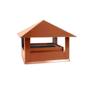 Дымник на трубу Стандарт 510х510мм RAL 8004 Терракот