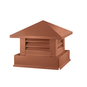 Дымник на трубу Аэро 390х390мм RAL 8004 МАТОВЫЙ Терракот