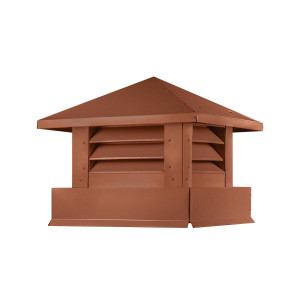 Дымник на трубу Аэро 390х390мм RAL 8004 МАТОВЫЙ Терракот